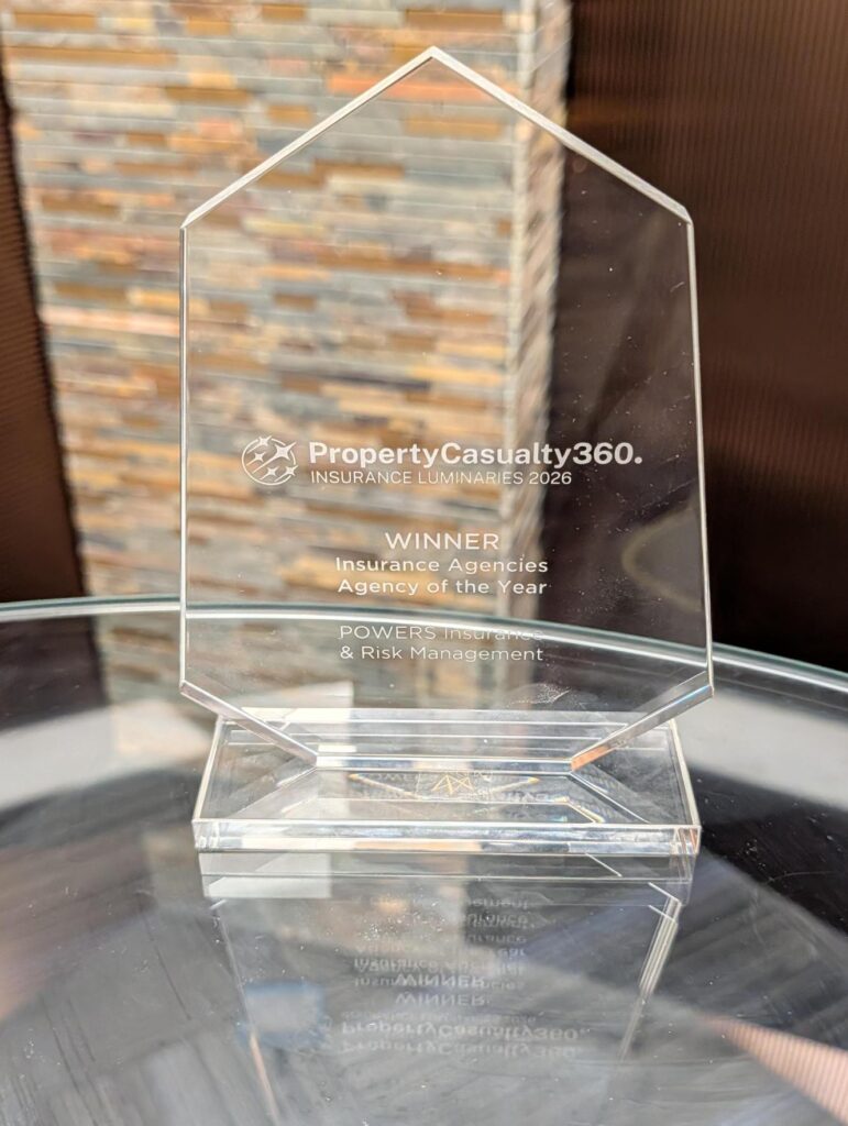 POWERS Insurance, award, agency of the year, best, insurance, risk management, company