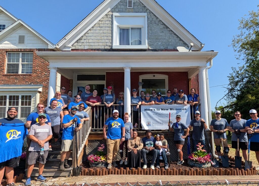POWERS Insurance and Risk Management, community service, volunteer, north st louis, home renovation, project