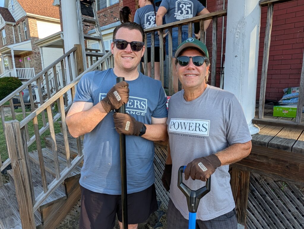 Volunteer day, home renovation, house project, anniversary, insurance, risk management, community